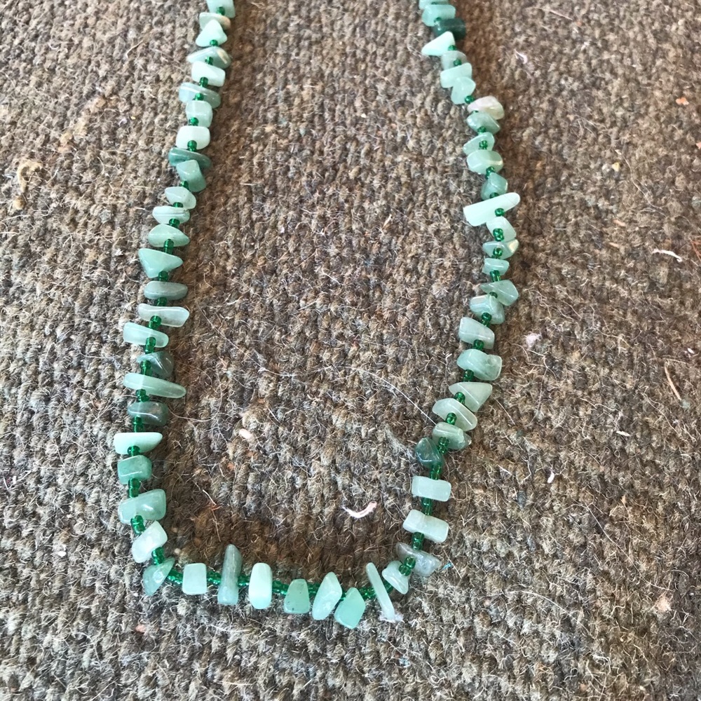Light green stone necklace